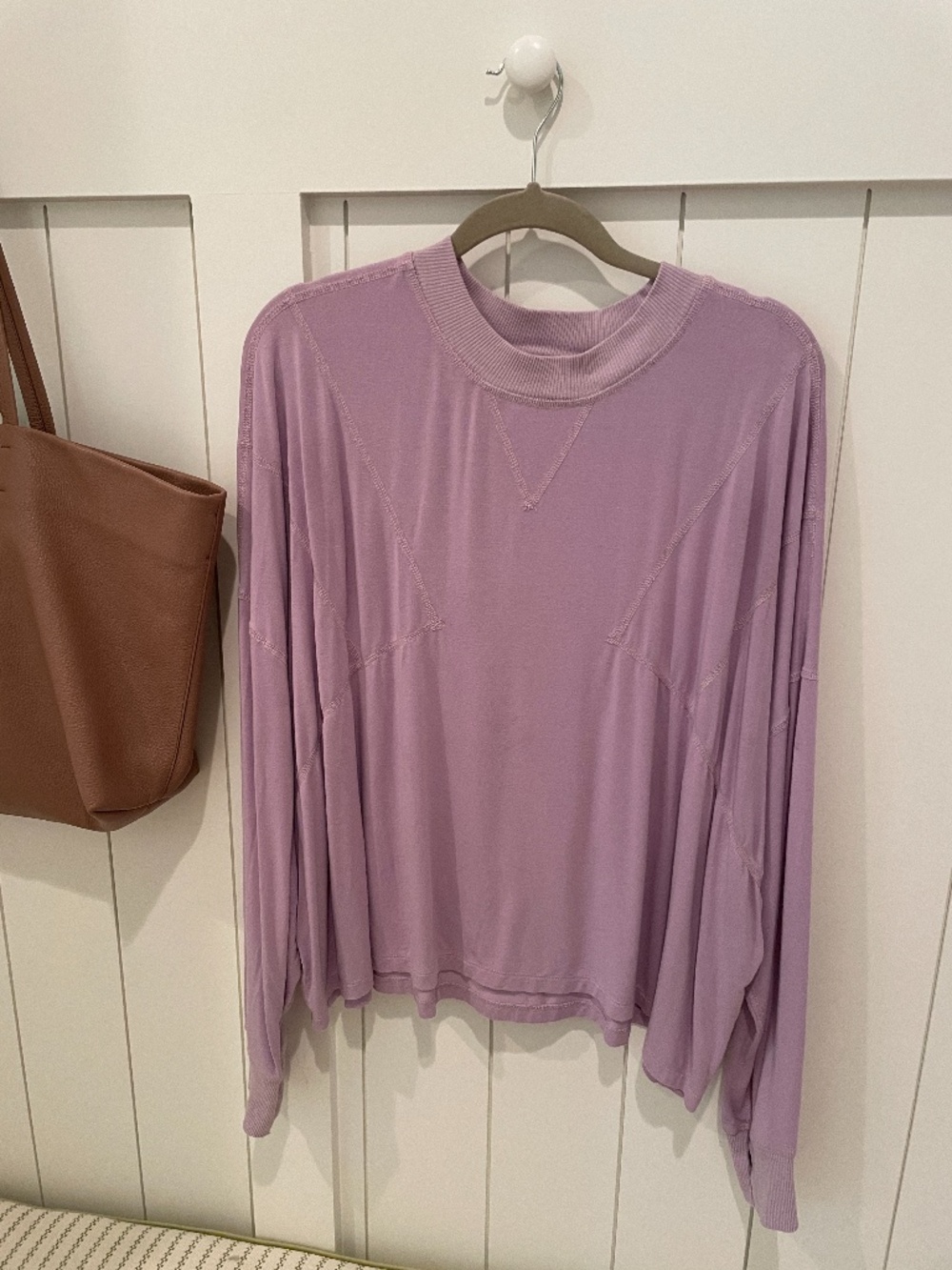 Free People Long Sleeve Purple Top